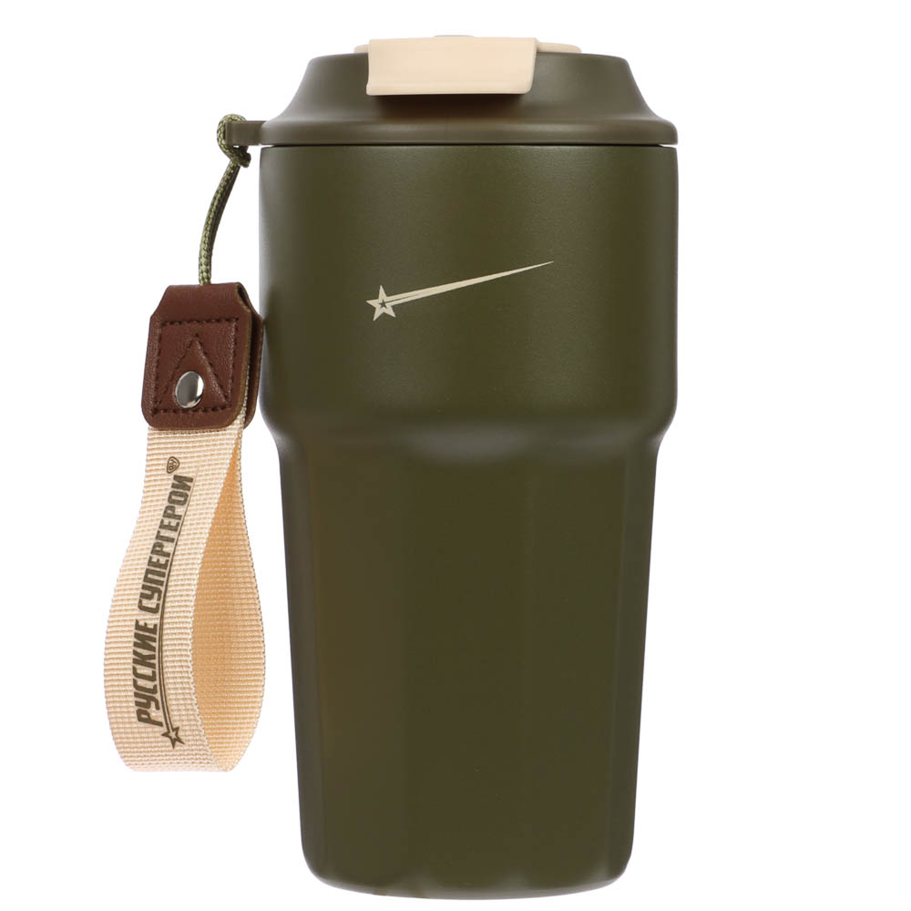 Термос-кружка тм BY Русские супергерои 420мл, нержавеющая сталь 18/10, арт.№ 841-909