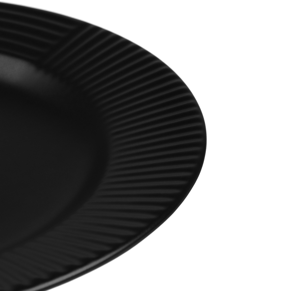 MILLIMI Монблан тарелка закусочная 20,8x2,5см, керамика, черный, арт.№ 824-220