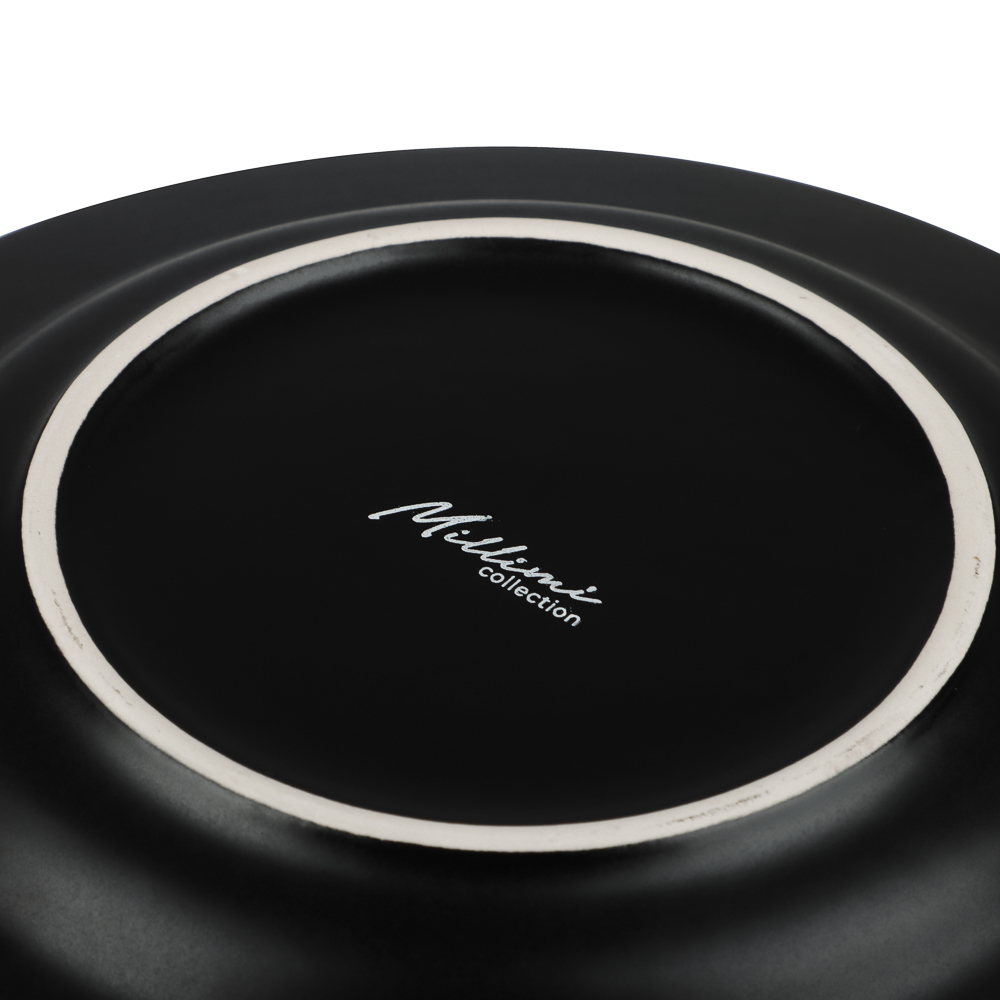 MILLIMI Монблан тарелка закусочная 20,8x2,5см, керамика, черный, арт.№ 824-220