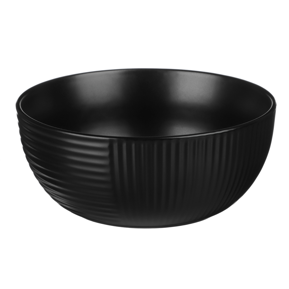 MILLIMI Монблан салатник 15,5x6,6см, 650мл, керамика, черный, арт.№ 824-222