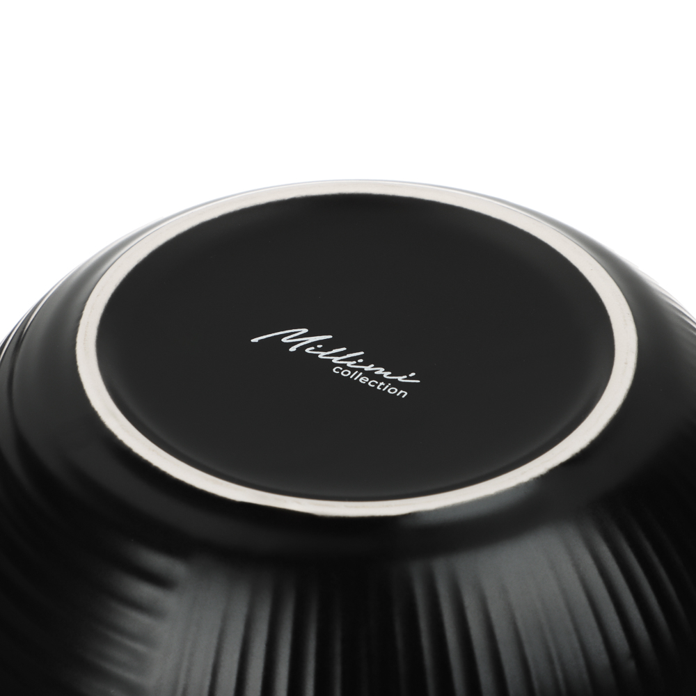 MILLIMI Монблан салатник 15,5x6,6см, 650мл, керамика, черный, арт.№ 824-222