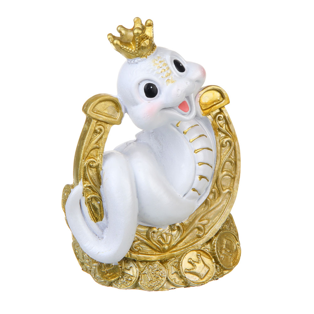 СНОУ БУМ Сувенир Символ Года, копилка, полистоун, 8х6х11 см, белый, 2 дизайна, арт.№ 398-822