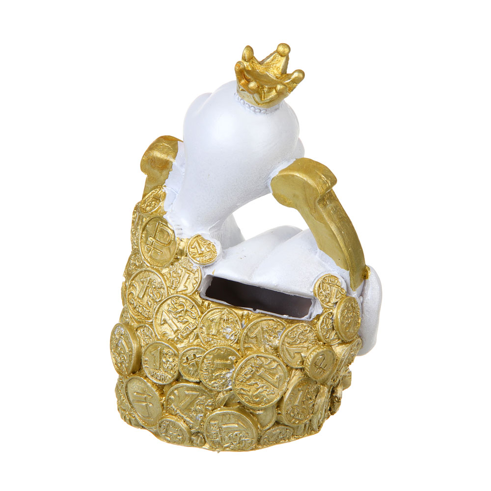 СНОУ БУМ Сувенир Символ Года, копилка, полистоун, 8х6х11 см, белый, 2 дизайна, арт.№ 398-822