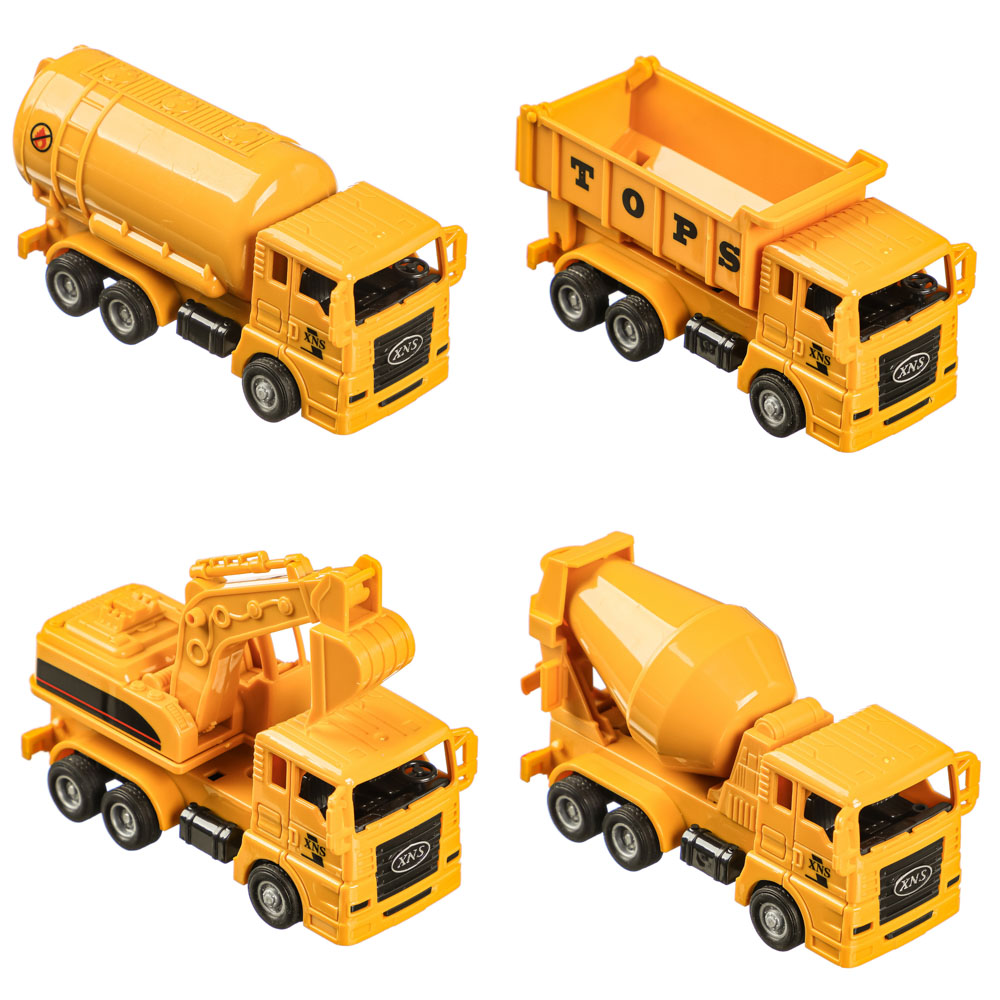 ИГРОЛЕНД Машина в виде спецтехники, инерция, трещотка, ABS, 11,2х4,3х5,3см, 4 диз., арт.№ 292-202