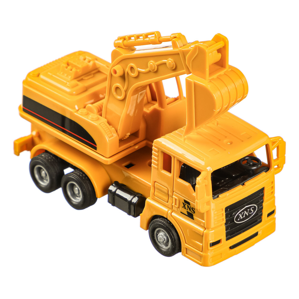 ИГРОЛЕНД Машина в виде спецтехники, инерция, трещотка, ABS, 11,2х4,3х5,3см, 4 диз., арт.№ 292-202