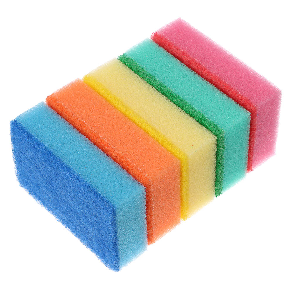 VETTA Набор губок для мытья посуды "Премиум" 5шт, 9,6х6,5х3см, арт.№ 441-084