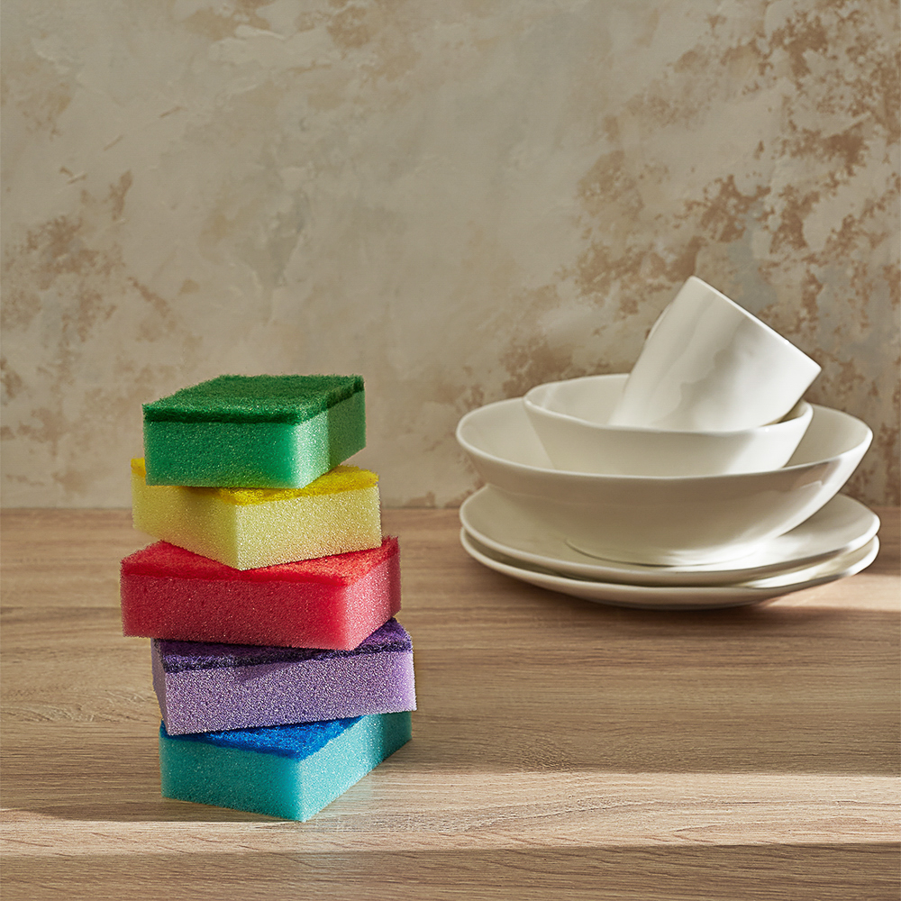 VETTA Набор губок для мытья посуды "Премиум" 5шт, 9,6х6,5х3см, арт.№ 441-084