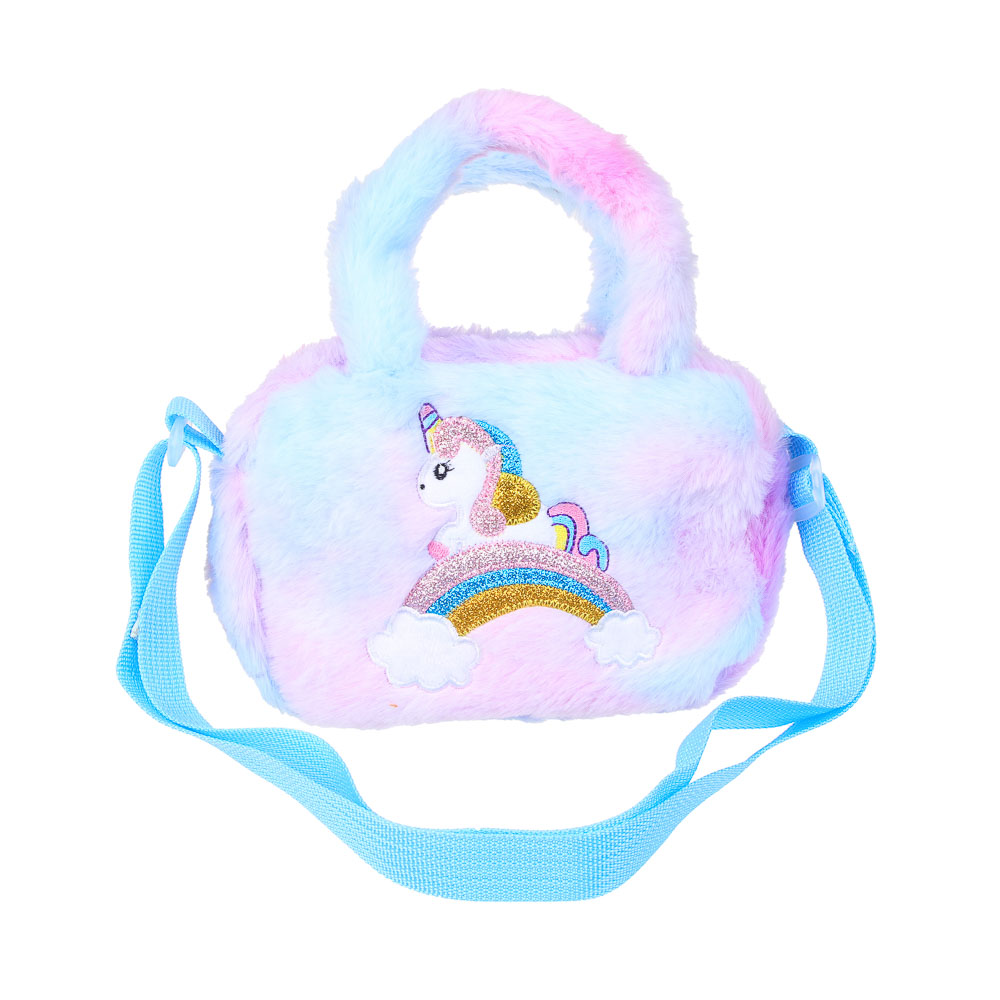 ИГРОЛЕНД Сумка детская мягкая "Единорожка" полиэстер, 17х13х4см, 2 вида, арт.№ 025-038