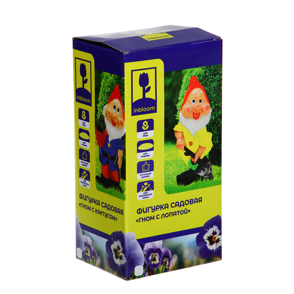 INBLOOM Фигура садовая "Гномы", h20-21см, полирезин, 4 дизайна, арт.№ 162-183