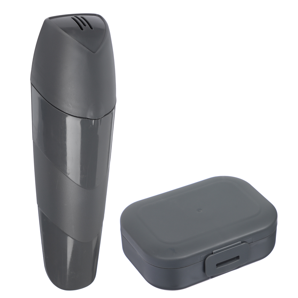 QLUX Набор для путешествий 2 предмета: футляр для зубной щетки и пасты и мыльница, 2 цвета, арт.№ 463-285