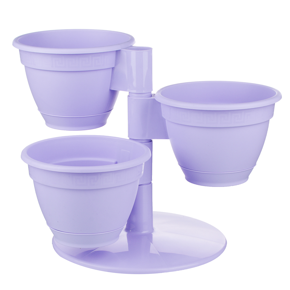 Каскад цветочный "Антик" лаванда/фисташка 3шт x 0,9л, арт.№ 164-218