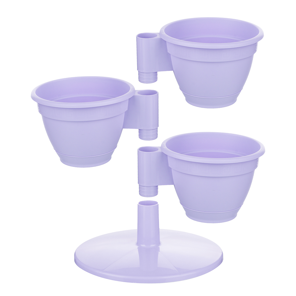 Каскад цветочный "Антик" лаванда/фисташка 3шт x 0,9л, арт.№ 164-218