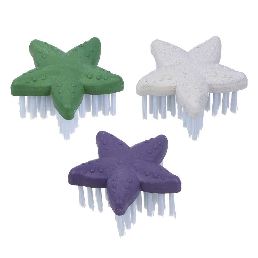 VETTA Щетка звезда, полипропилен, полиэтилентерефталат, 7,5х7,5х3,5 см, 3 цвета, арт.№ 445-018