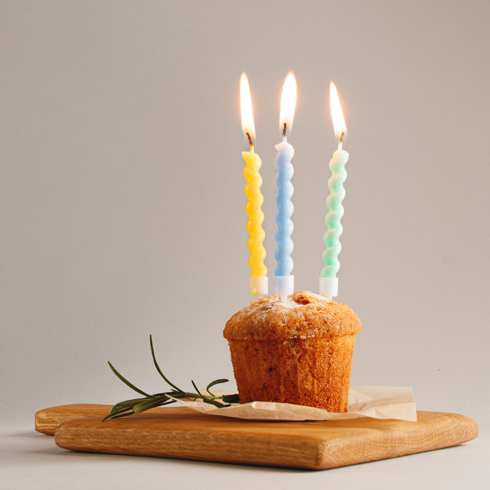 Набор свечей витых для торта тм Fntastic, 6 шт, 7,5 см, парафин, микс, арт.№ 506-208