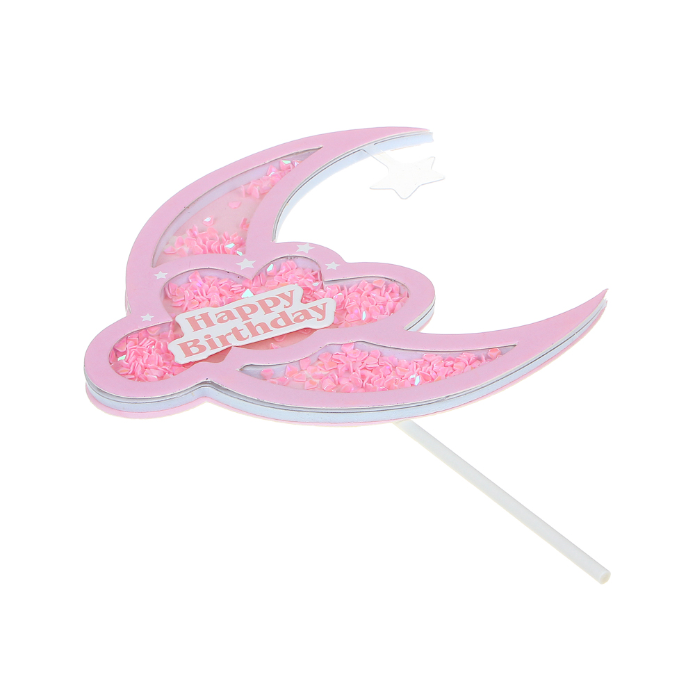 FNtastic Декор для торта в виде облака, луны, звезды, 20 см, пластик, бумага, 3 дизайна, арт.№ 530-326