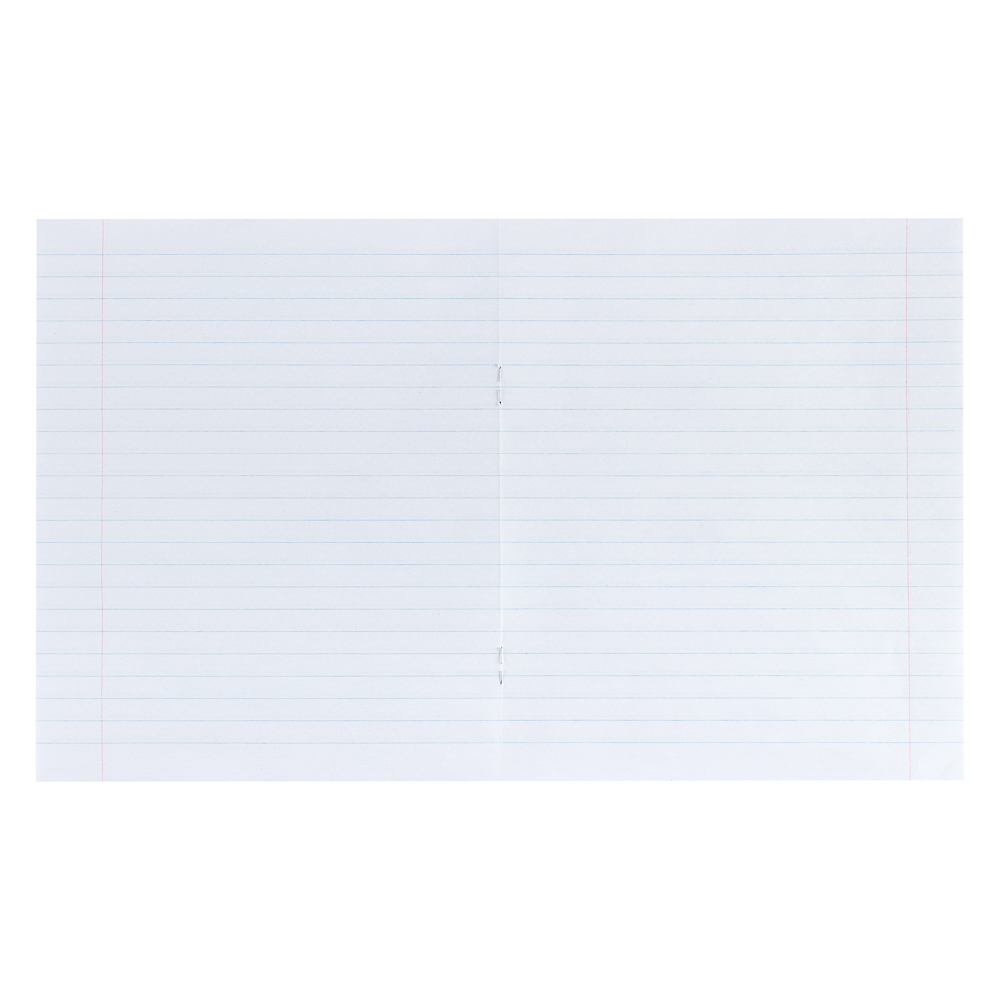 Тетрадь школьная 18л. в линейку, блок №2, зеленая обл., скрепка, арт.№ 579-009