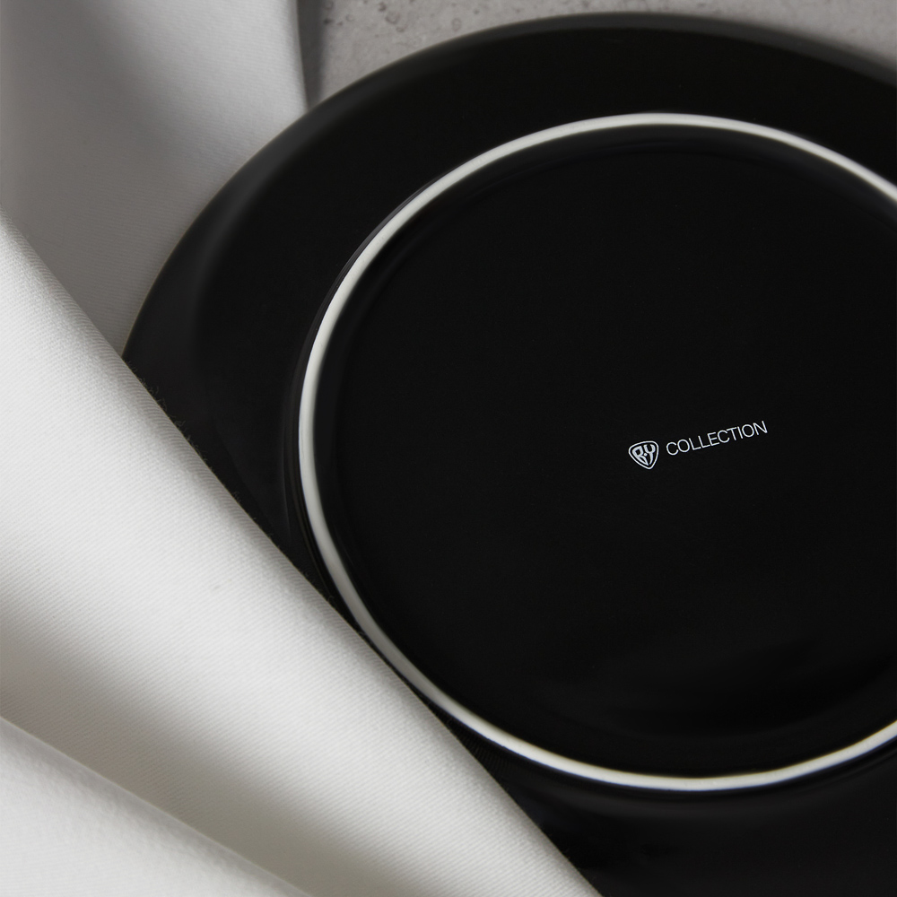 BY COLLECTION Black Line Тарелка обеденная, 21х2см, фарфор, арт.№ 816-426