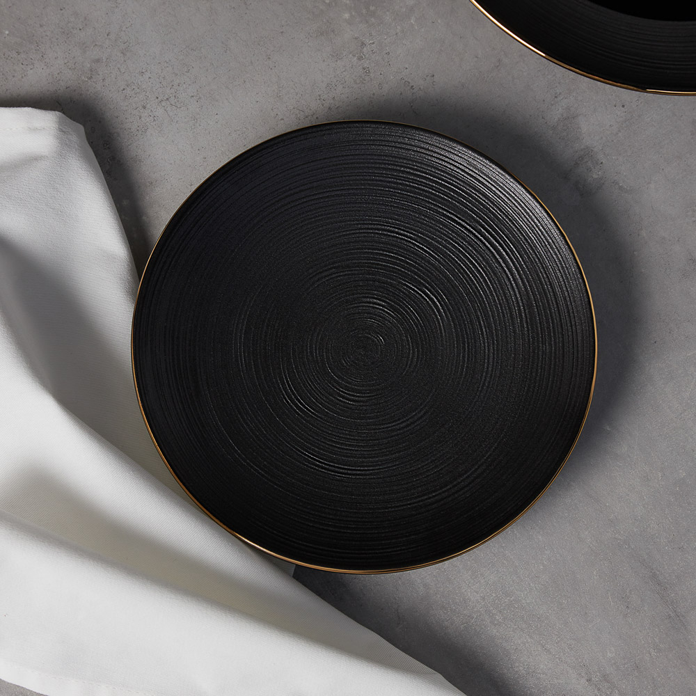 BY COLLECTION Black Line Тарелка обеденная, 21х2см, фарфор, арт.№ 816-426