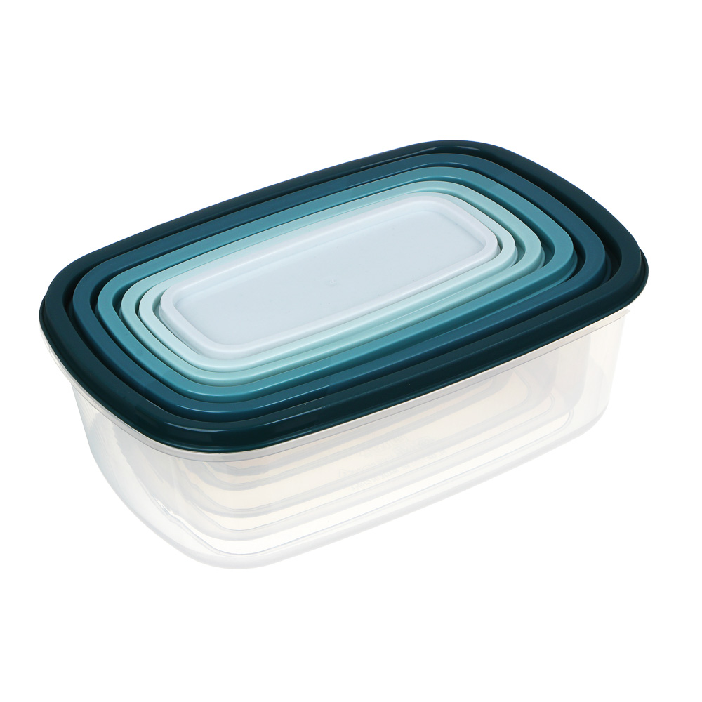 Набор контейнеров 6шт, 22x15,5x7,5см, полипропилен, арт.№ 861-233