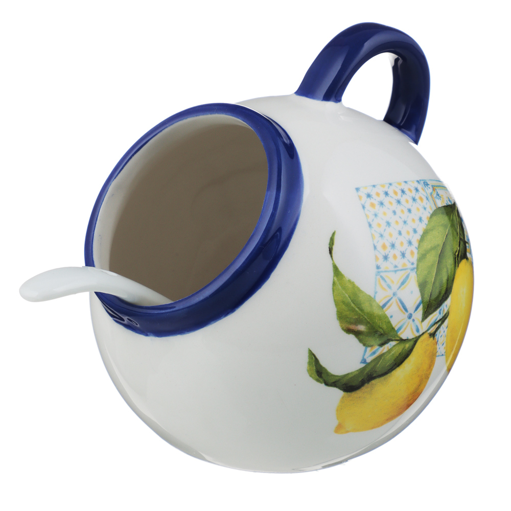 MILLIMI Лимоны Солонка с ложкой, 170мл, 9,5х10 см, керамика, арт.№ 824-536