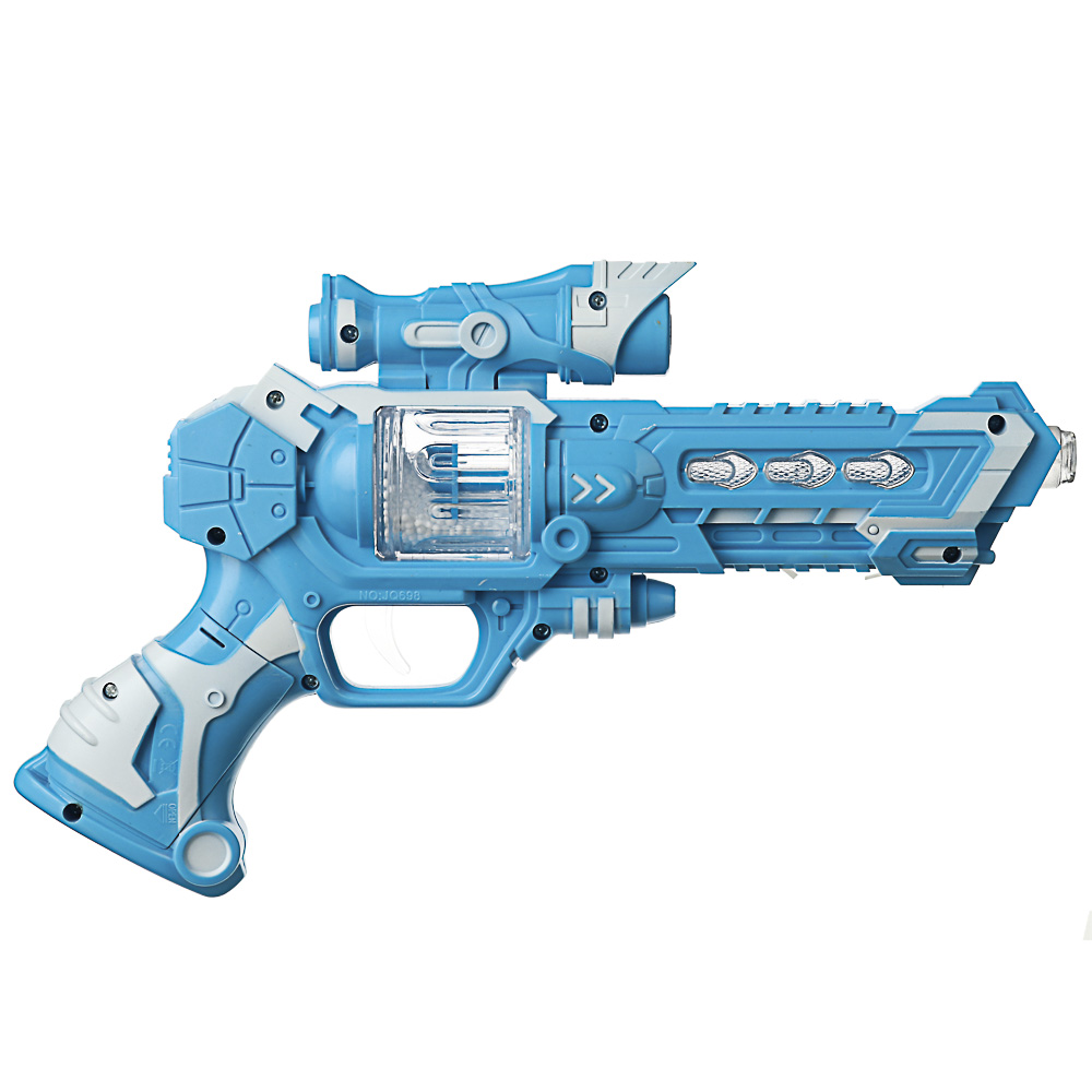 ИГРОЛЕНД Пистолет-проектор, свет, звук, 3хАА, ABS, 18х27х5см, 2 дизайна, арт.№ 261-703