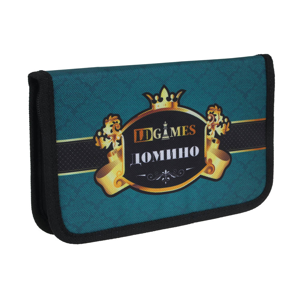 LDGames Домино в пенале на молнии, 19,3х12х2 см, пластик, полиэстер, арт.№ 537-015