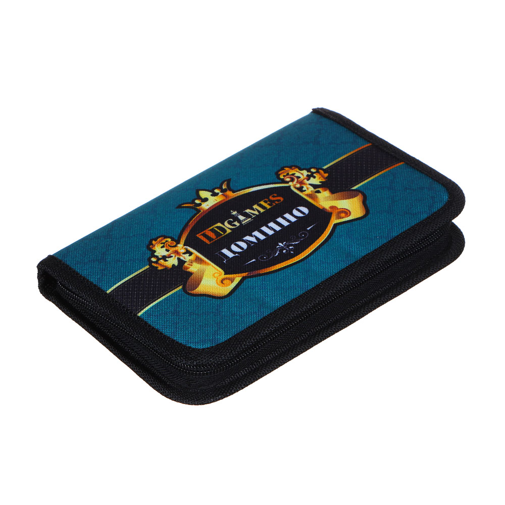 LDGames Домино в пенале на молнии, 19,3х12х2 см, пластик, полиэстер, арт.№ 537-015