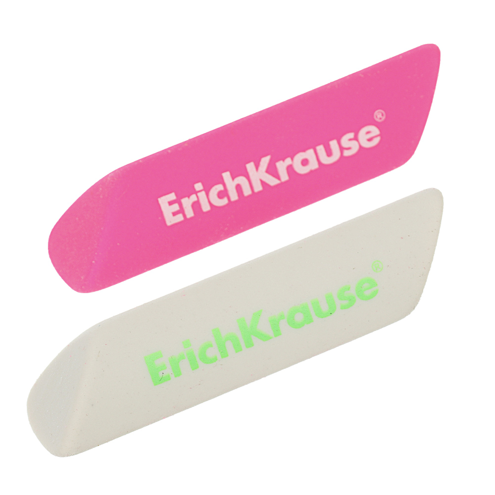 Erich Krause Ластики "Эрголайн Призм", 2 шт., 3-граные, каучук, блистер, 44480, арт.№ 607-013