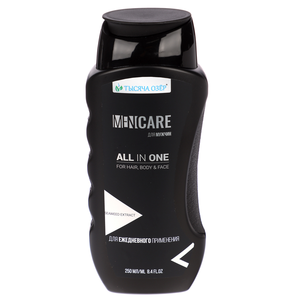 Шампунь-гель для душа мужской ТЫСЯЧА ОЗЁР FOR MEN с экстрактом водорослей, 250мл, арт.№ 974-160