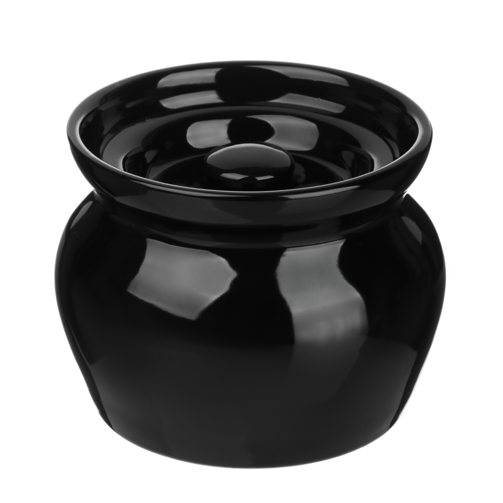 MILLIMI Горшочек для запекания, 400 мл, керамика, черный, арт.№ 824-251