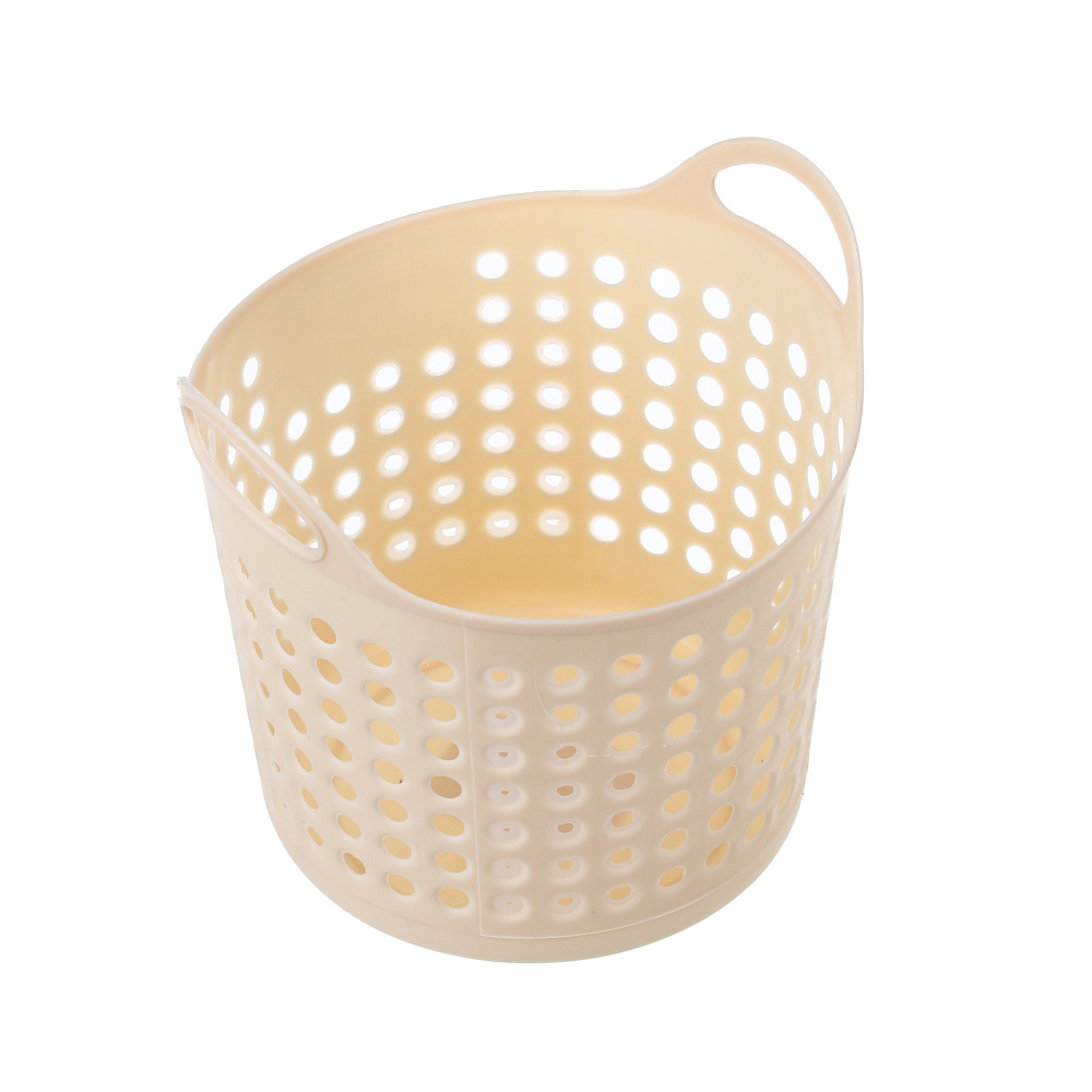 Блок для хранения мелочей "Корзина с ручками", 10,5x10,5см, пластик, 3 цвета, 6101-А, арт.№ 444-217