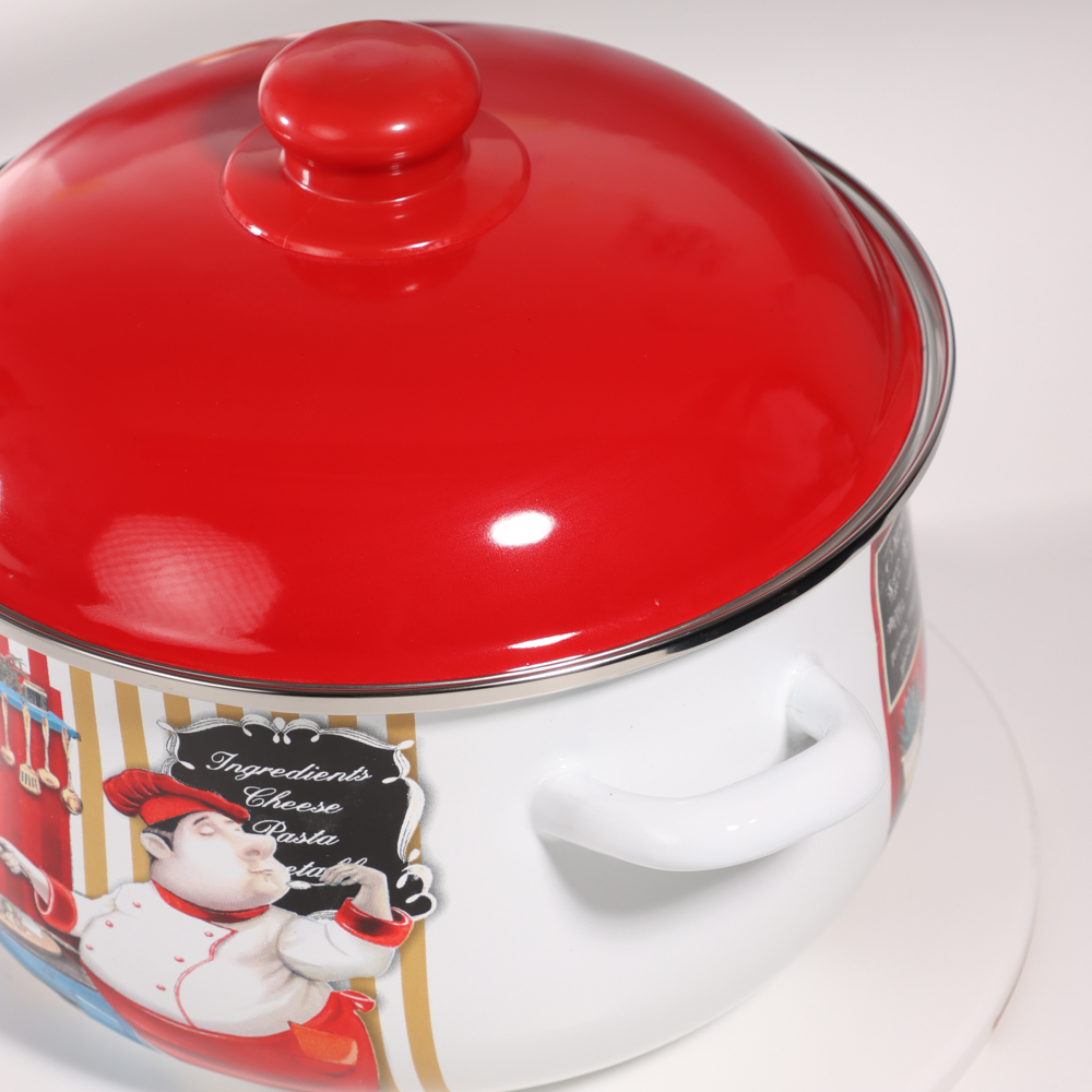 VETTA Повар Кастрюля эмалированная, 24см, 5,0л, индукция, арт.№ 894-441