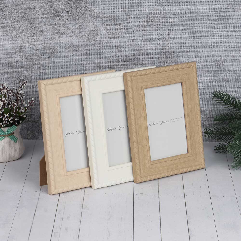 Фоторамка, 10х15 см, полистирол, 3 дизайна, арт.3-21, арт.№ 520-876