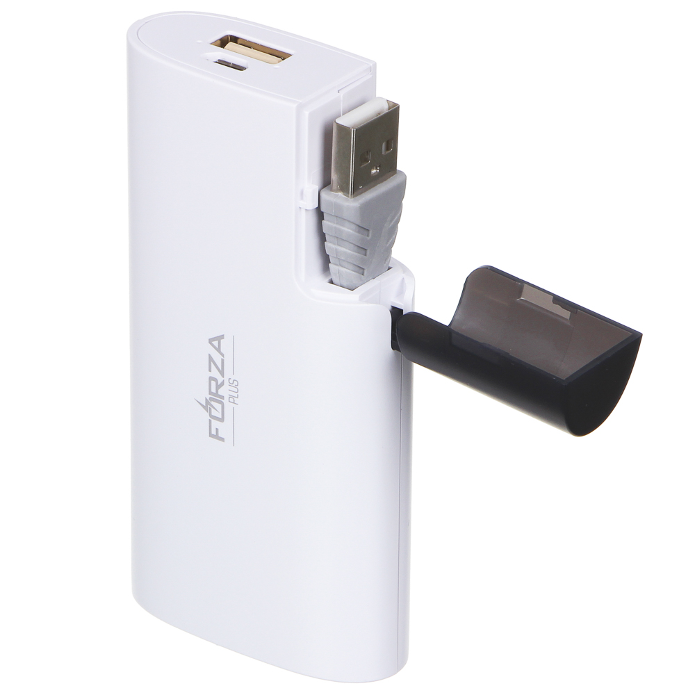 Аккумулятор мобильный FORZA 3000мАч, USB, 1А, отсек для провода, 4 цвета, арт.№ 916-105