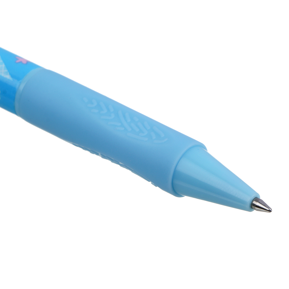 Авторучка гелевая "пиши-стирай" синяя, с кнопкой-фигуркой "Девичьи фигурки", 6 дизайнов, арт.№ 591-235