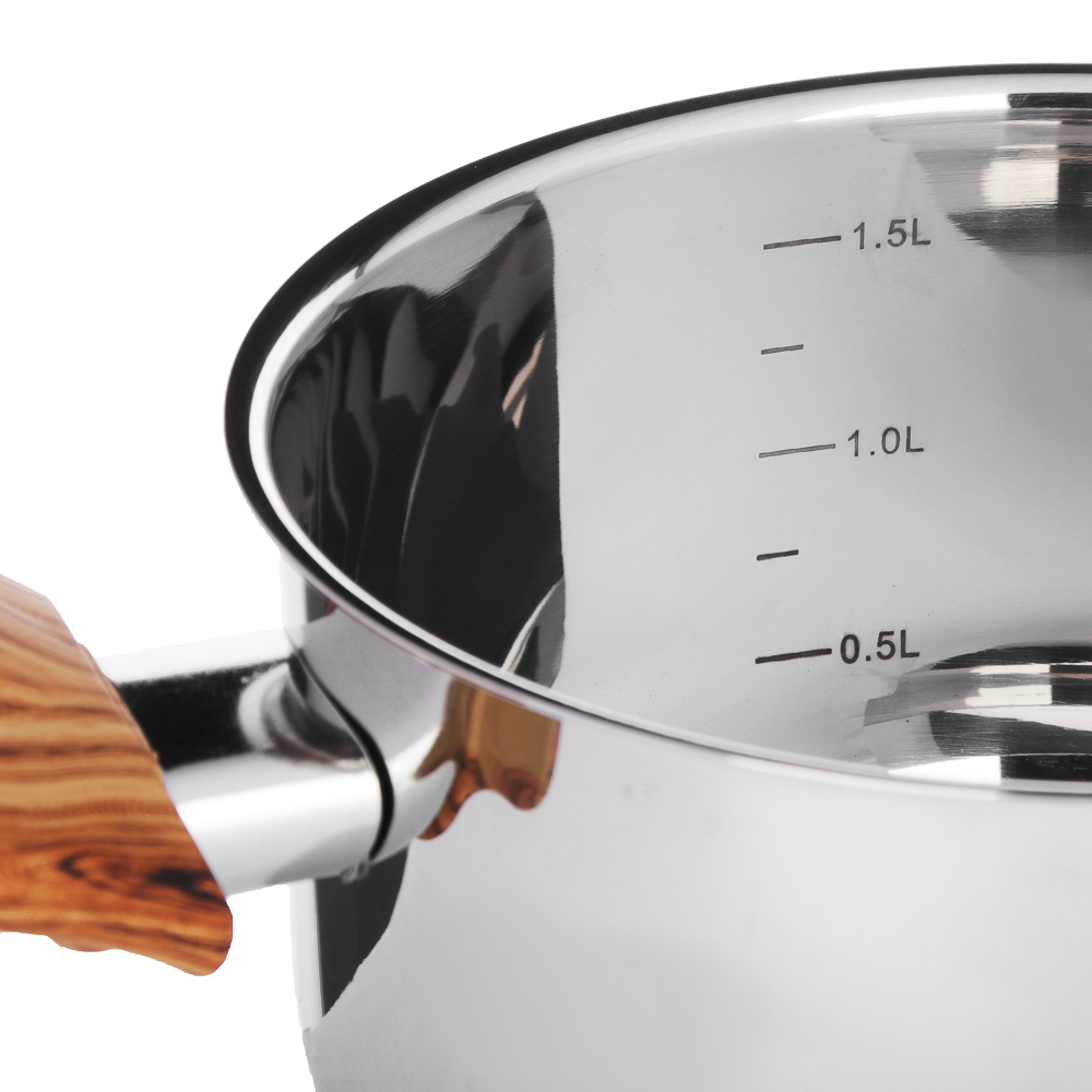 VETTA Боньер Кастрюля 16х9,5см, 1,7л, со стекл. крышкой, индукция, арт.№ 822-199