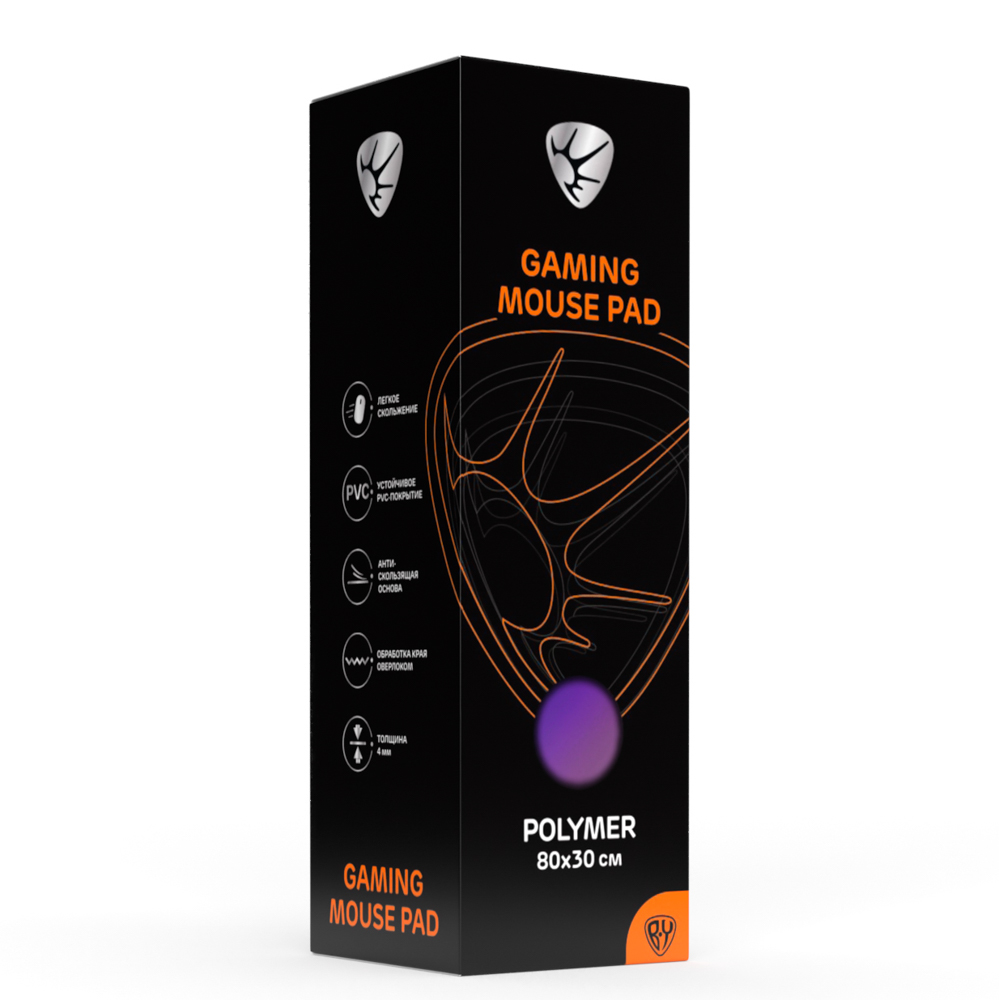 Коврик игровой BY "Polymer" 800х300х4мм, прорезиненный с PVC покрытием, переливающийся, арт.№ 405-067