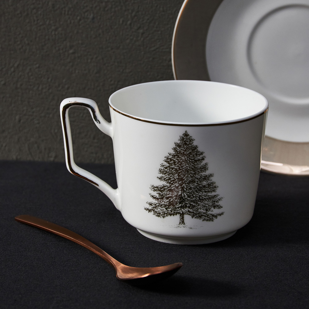 BY COLLECTION White Line Набор чайный два пр., 290мл, 15см, фарфор, подарочная упаковка, арт.2, арт.№ 820-817