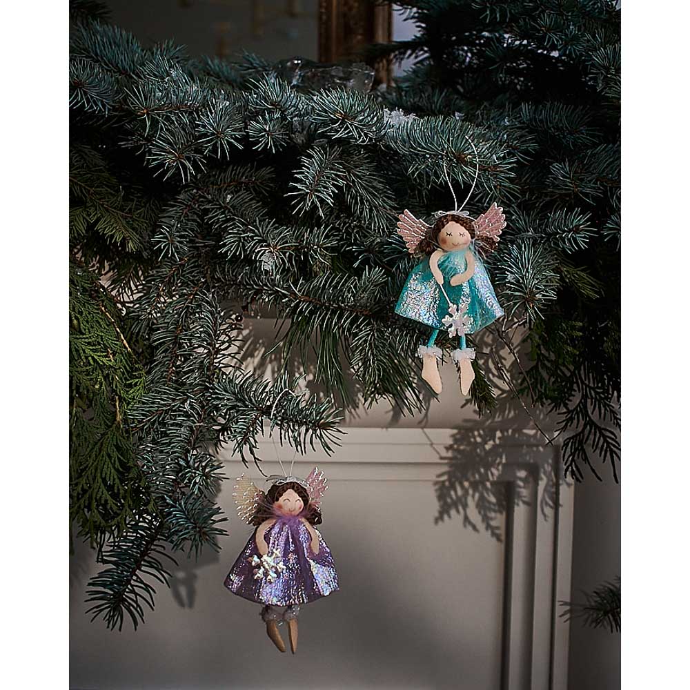 СНОУ БУМ Подвеска "Фея со снежинкой", 12см, полиэстер, 3 цвета, арт.№ 396-632