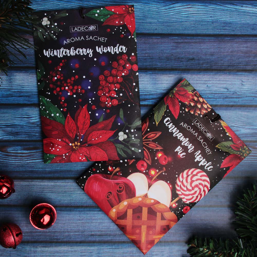 LADECOR Аромасаше, праздничные ароматы, 20гр, 4 аромата, арт.№ 396-634