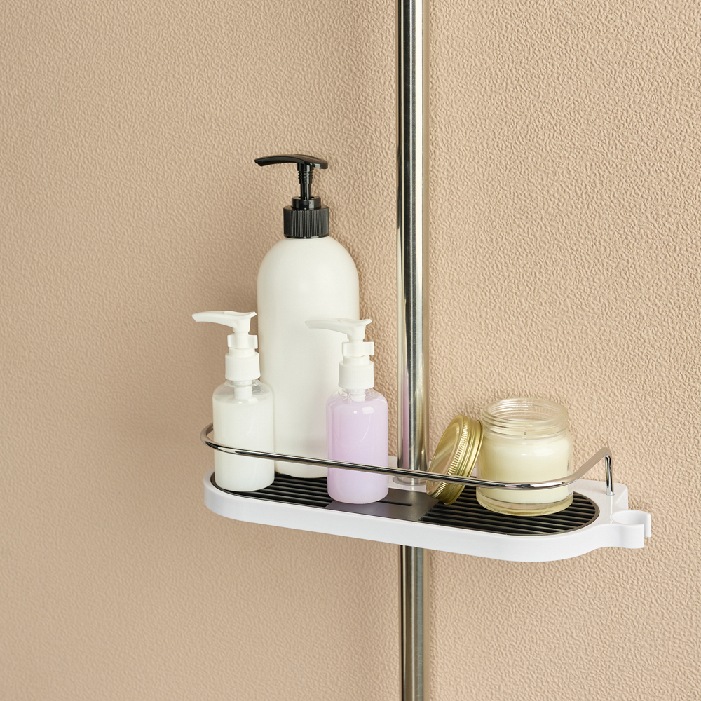 VETTA Полка на душевую стойку с держателем душа, 305*125*55мм, универсал.диаметр, арт.№ 463-067