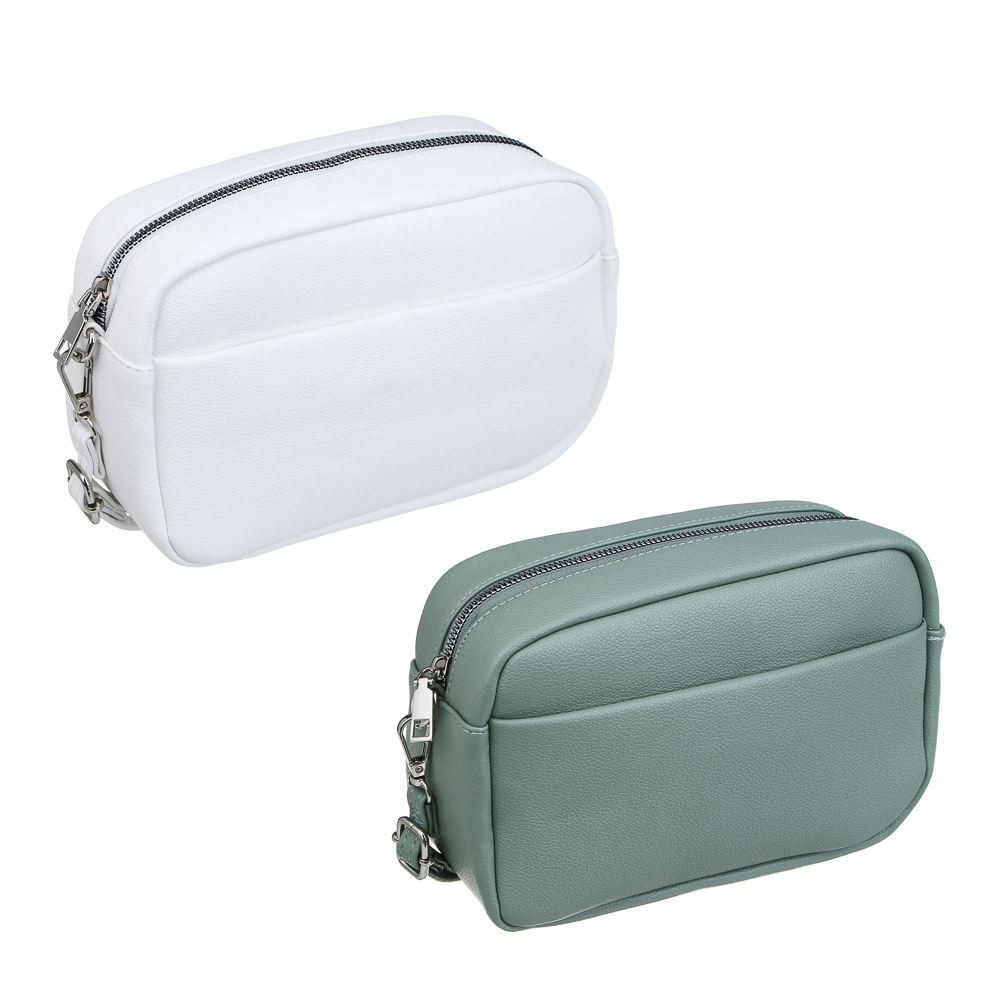 Сумка кроссбоди с 3-мя отделениями на длинном ремне тм ЮL Ясмин, ПУ, 21х14х7,5см, 2 цвета, КЖС24-24, арт.№ 337-194