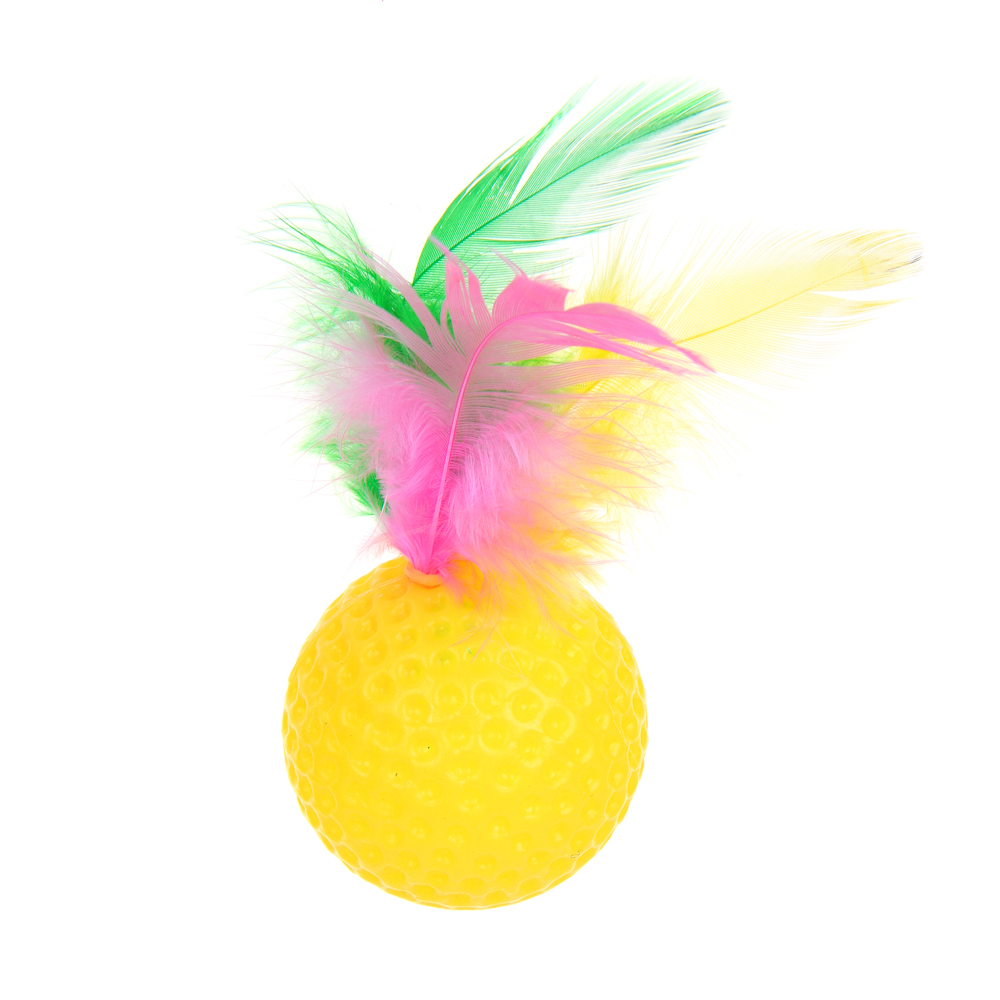 VETTA Игрушка для домашних животных, набор 2 шт, шарики с перьями, пластмасса, арт.№ 273-188