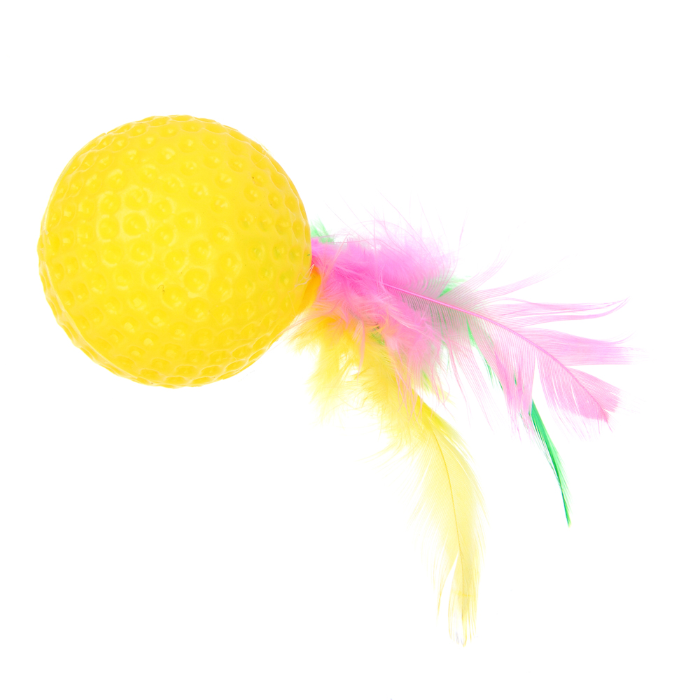 VETTA Игрушка для домашних животных, набор 2 шт, шарики с перьями, пластмасса, арт.№ 273-188