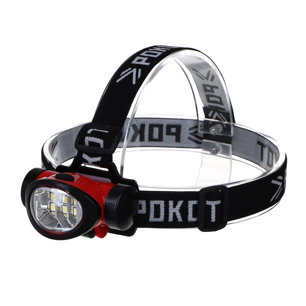 Фонарь налобный тм РОКОТ, 6 СОВ, 3 режима, 3хААА, 80х30х43 мм, арт.№ 221-037