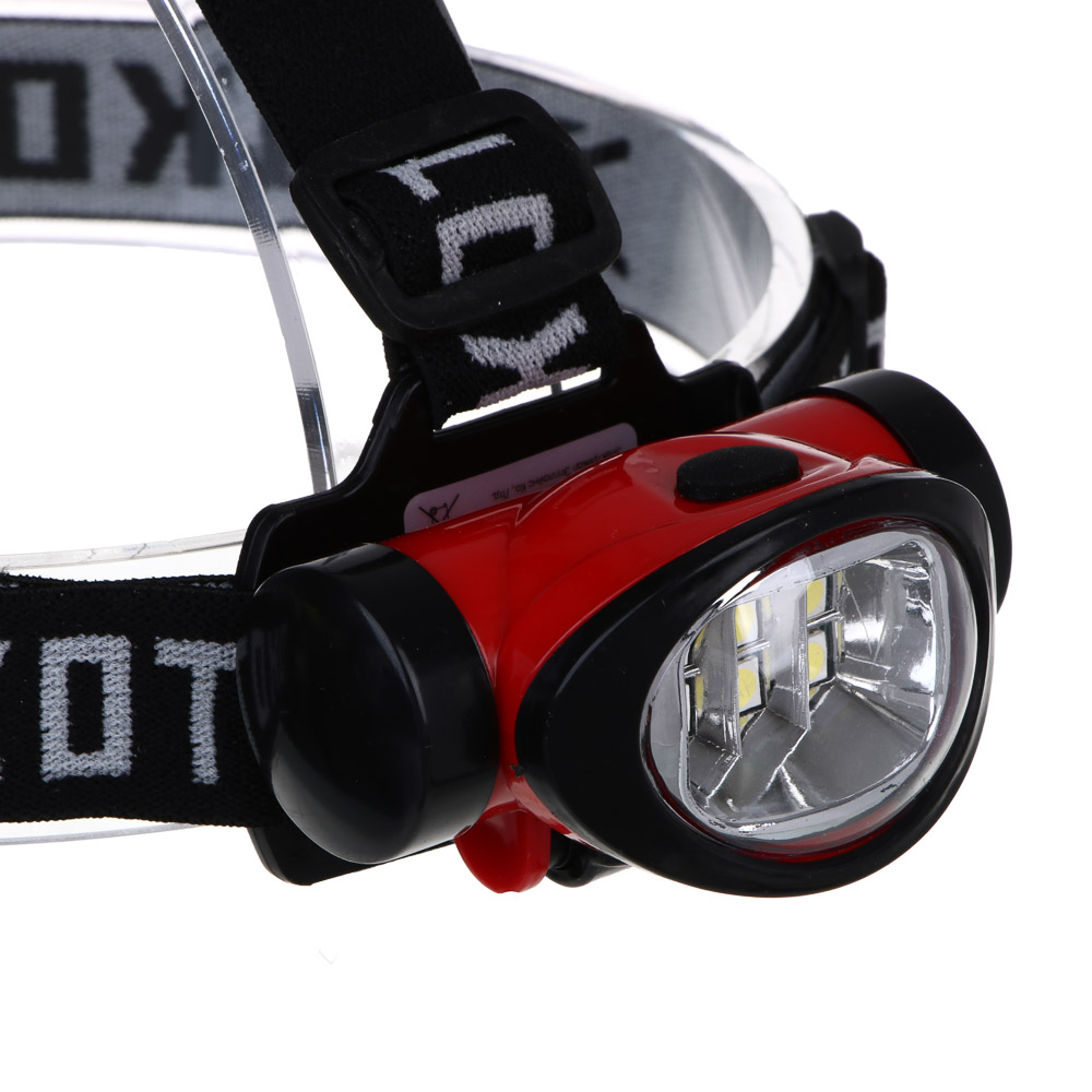 Фонарь налобный тм РОКОТ, 6 СОВ, 3 режима, 3хААА, 80х30х43 мм, арт.№ 221-037