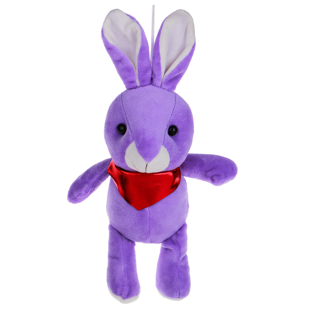 СНОУ БУМ Сувенир мягкий в виде зайца, 20x12x9 см, полиэстер, 4 цвета, арт.№ 394-364