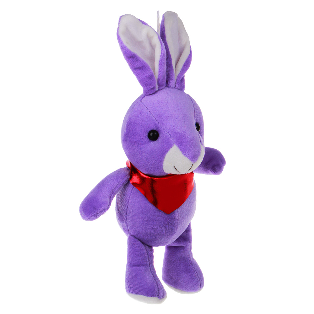 СНОУ БУМ Сувенир мягкий в виде зайца, 20x12x9 см, полиэстер, 4 цвета, арт.№ 394-364