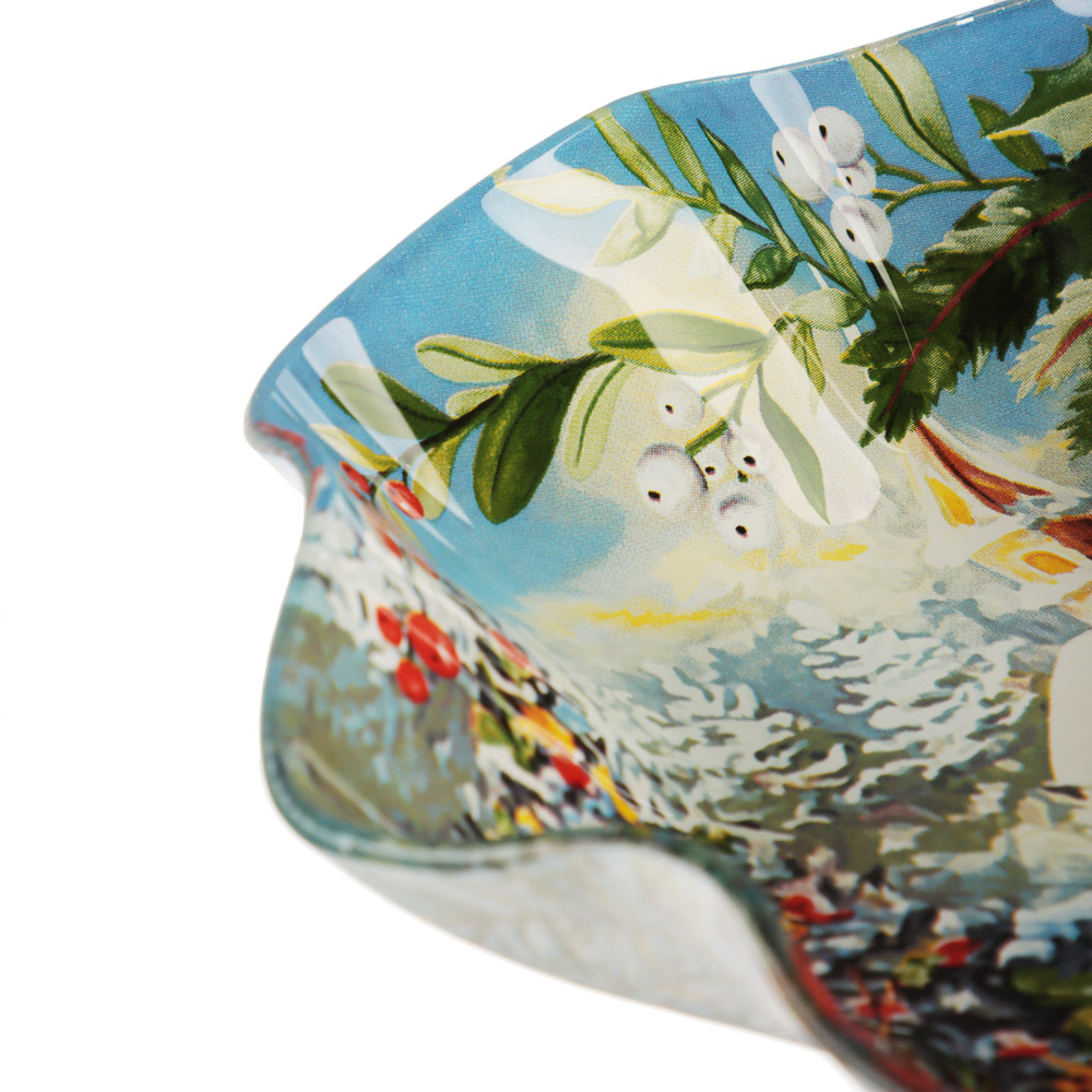 Зимний пейзаж Салатник круглый, 19х3,5см, стекло, арт.№ 820-790