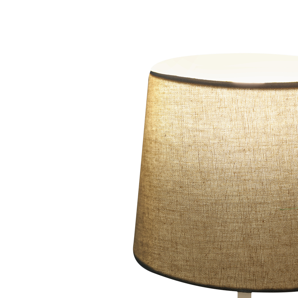 Светильник переносной настольный BY Эльбург, 34см, E14, 40Вт, 230В бамбук, металл, текстиль, серый, арт.№ 476-432